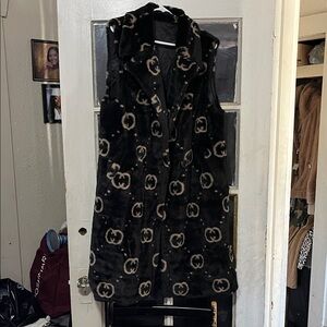 Black and Tan long vest